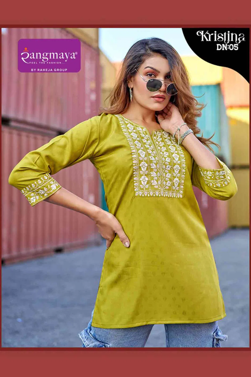 Kristina By Rangmaya Pure Dobby Tunic Ladies Top Wholesale Price In Surat
